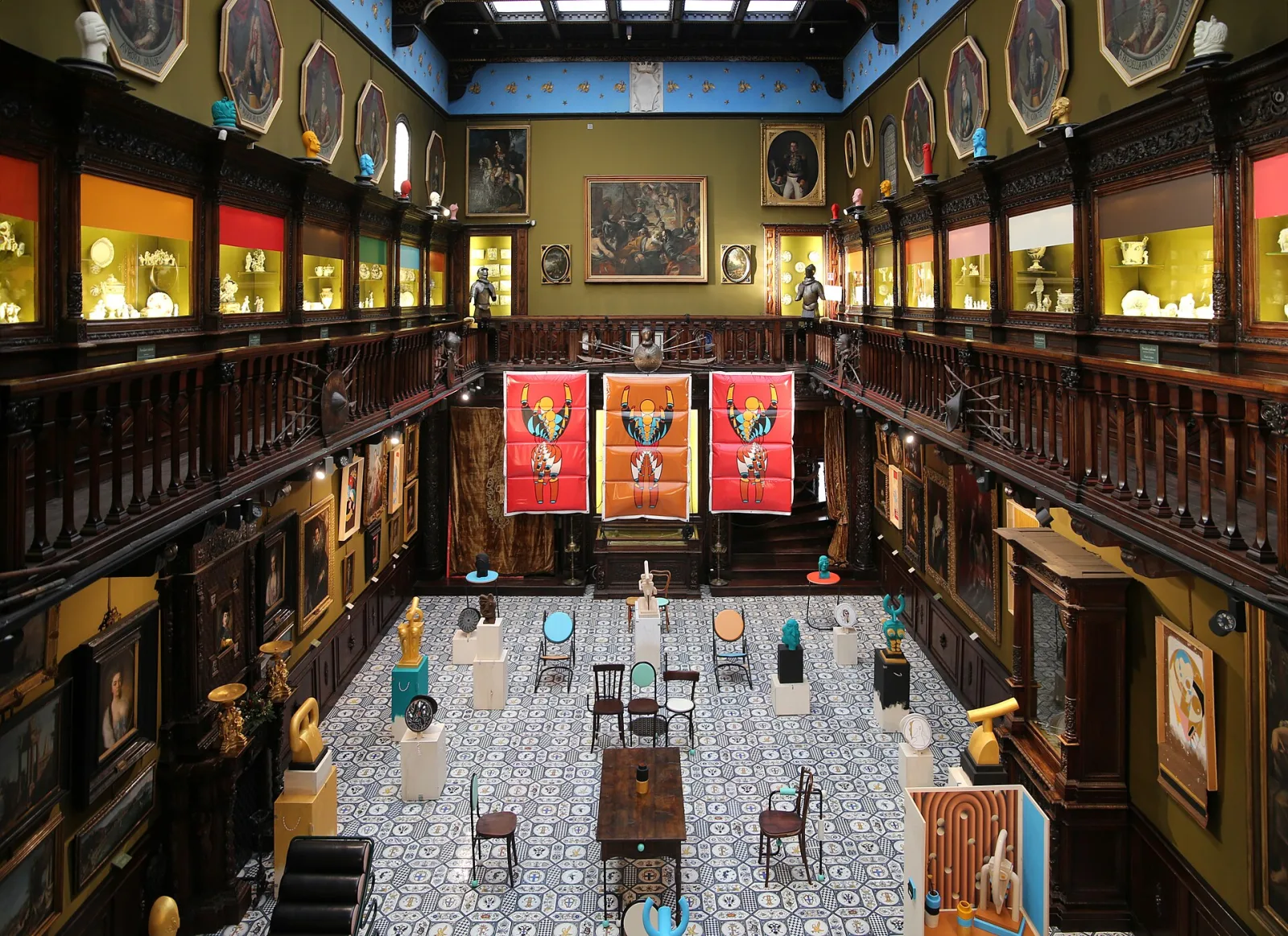 An interior room in the former Filangieri complex in Naples.