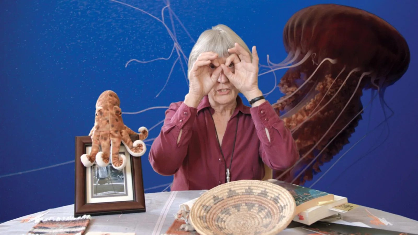 Donna Haraway in a still from Story Telling for Earthly Survival.